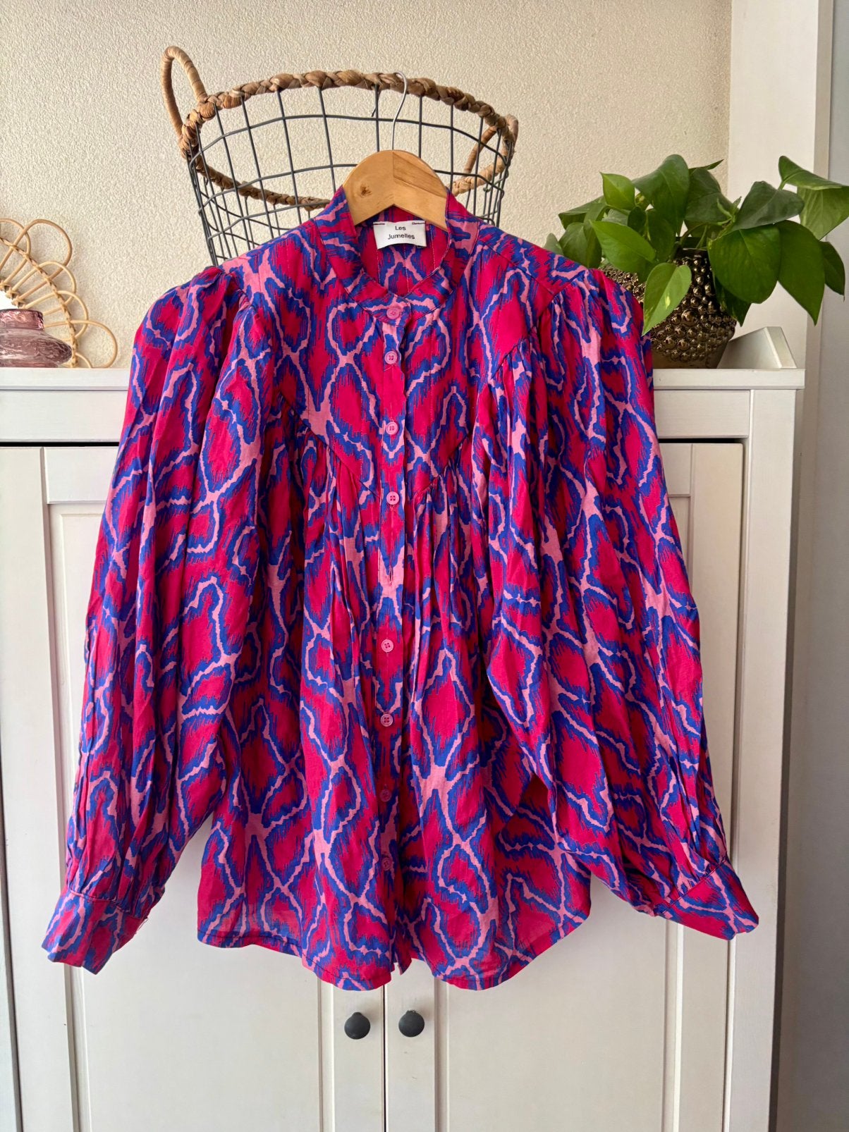 Les Jumelles blouse maat L/Xl, Ophalen of Verzenden, Zo goed als nieuw, Maat 42/44 (L), Paars