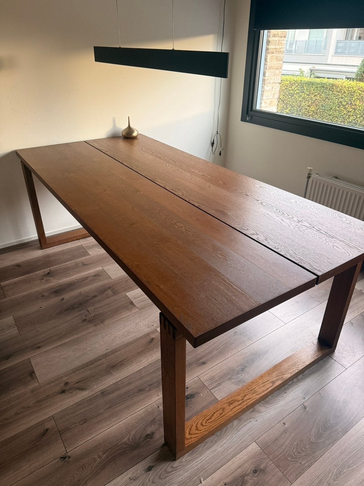 IKEA MÖRBYLÅNGA eettafel van 220x100 cm, Huis en Inrichting, Ophalen, 200 cm of meer, 50 tot 100 cm, Zo goed als nieuw