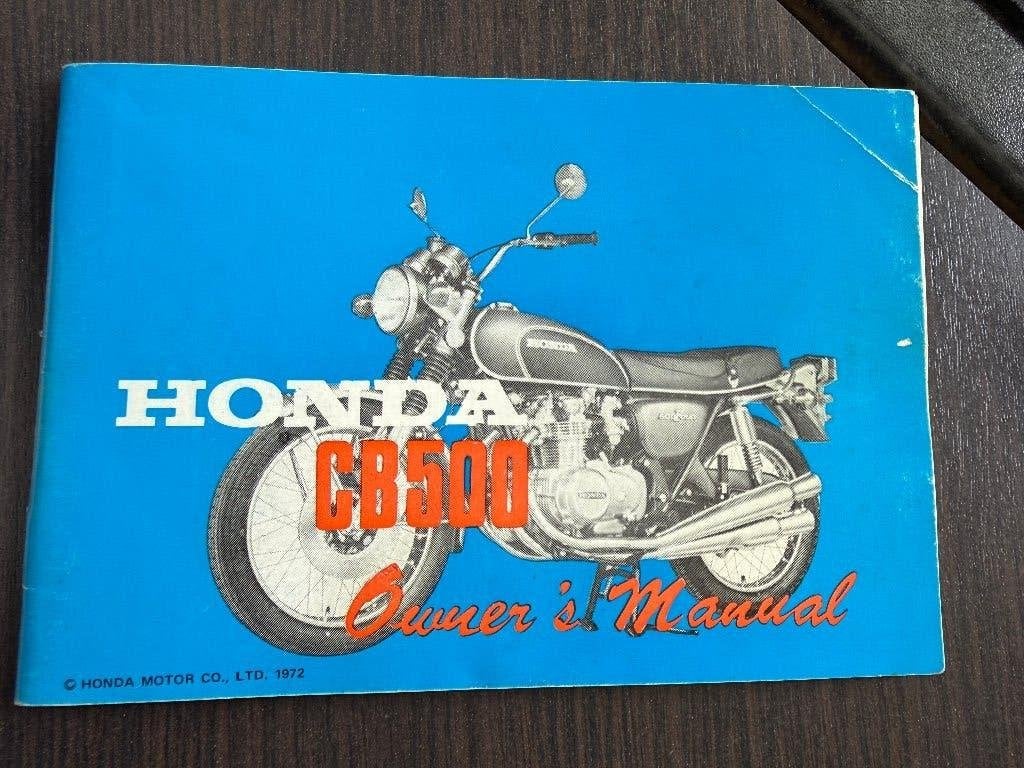 Honda CB500-1974 Owners manual, Motoren, Ophalen of Verzenden, Honda