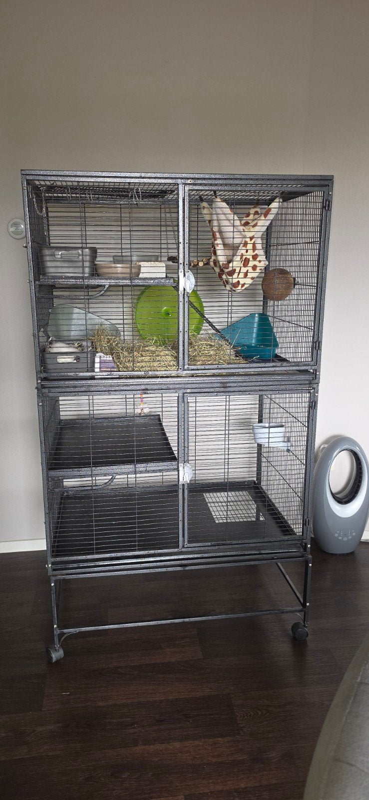 Ruime rattenkooi – in 2 delen te gebruiken of als één grote, Dieren en Toebehoren, Ophalen, Kooi, Gebruikt, 90 cm of meer
