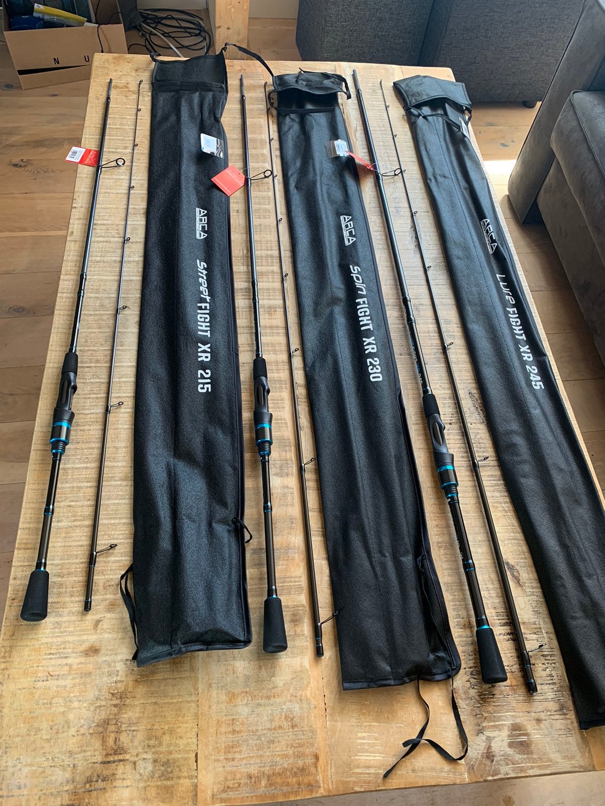 Nieuwe Arca Fight spinhengels, 2.15m - 2.30m - 2.45m, Watersport en Boten, Hengelsport | Roofvissen, Nieuw, Werphengel, Ophalen of Verzenden