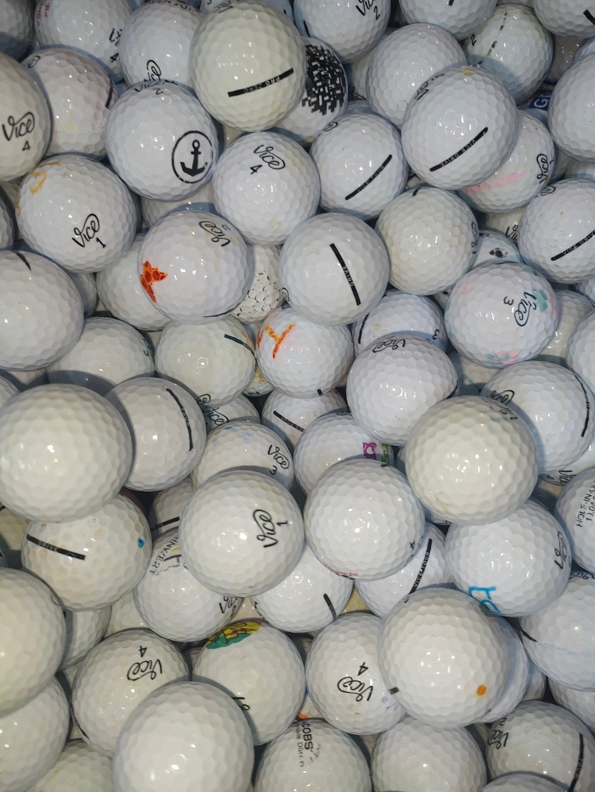 Gebruikte vice golfballen 100 stuks, Ophalen of Verzenden, Bal(len)