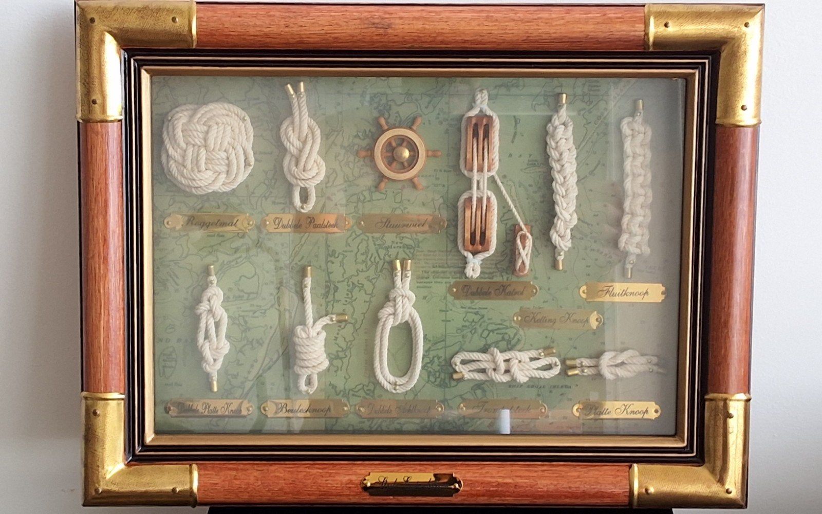 Schilderij met touwknopen - 40x30 cm - Nieuw in doos, Hout, Nieuw, Ophalen of Verzenden, Klassiek