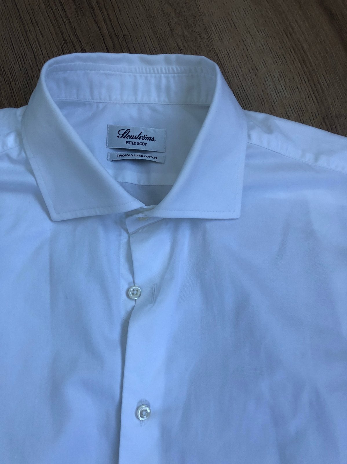 Stenstroms fitted body twofold super cotton overhemd wit xl, Wit, Ophalen of Verzenden, Zo goed als nieuw, X