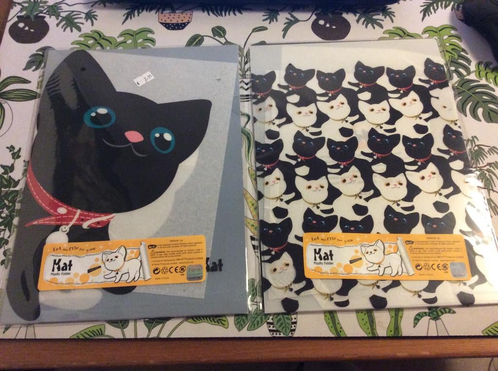 Opbergmappen "Kat" set met 2 designs. Nieuw, Ophalen of Verzenden, Nieuw