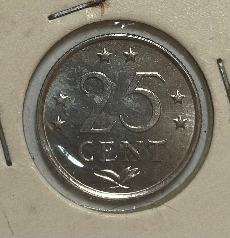 25 cent Nederlandse Antillen 1981, Ophalen of Verzenden, Koningin Juliana, 25 cent