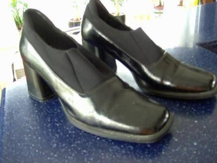 schoenen mt 37 zwart, instappers met blokhak van 6 cm, Ophalen of Verzenden, Zo goed als nieuw, Instappers, Zwart