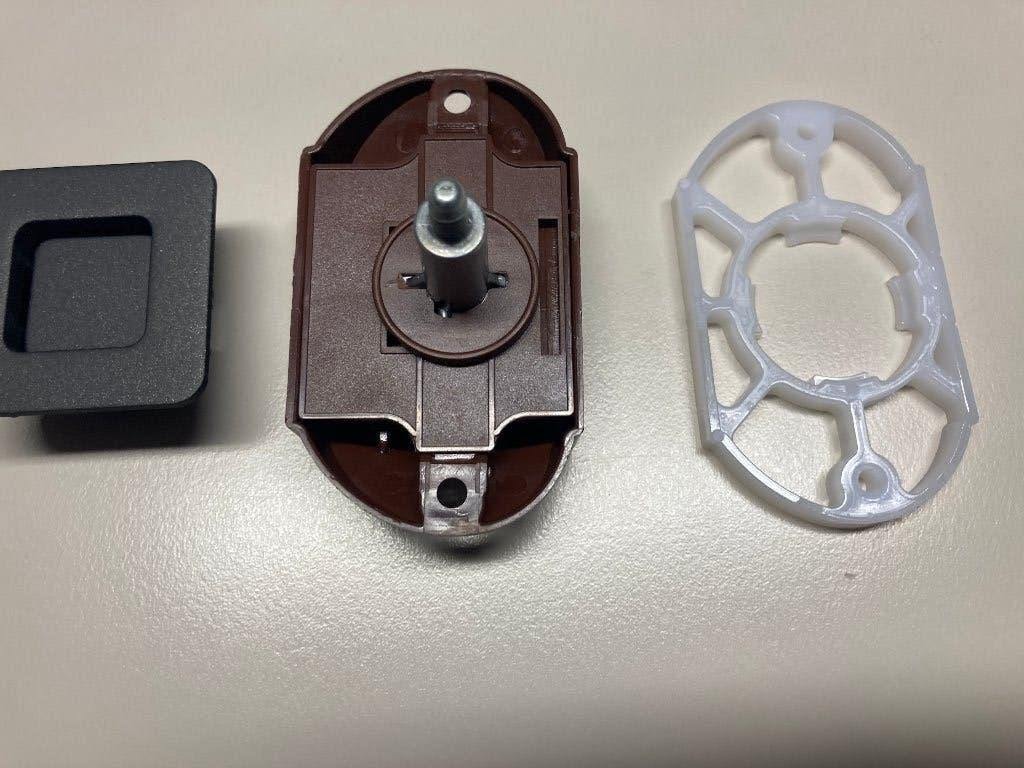 Push Lock - meubelslot bruin, druk knop donkergrijs/ mat, Caravans en Kamperen, Camper-accessoires, Ophalen, Nieuw