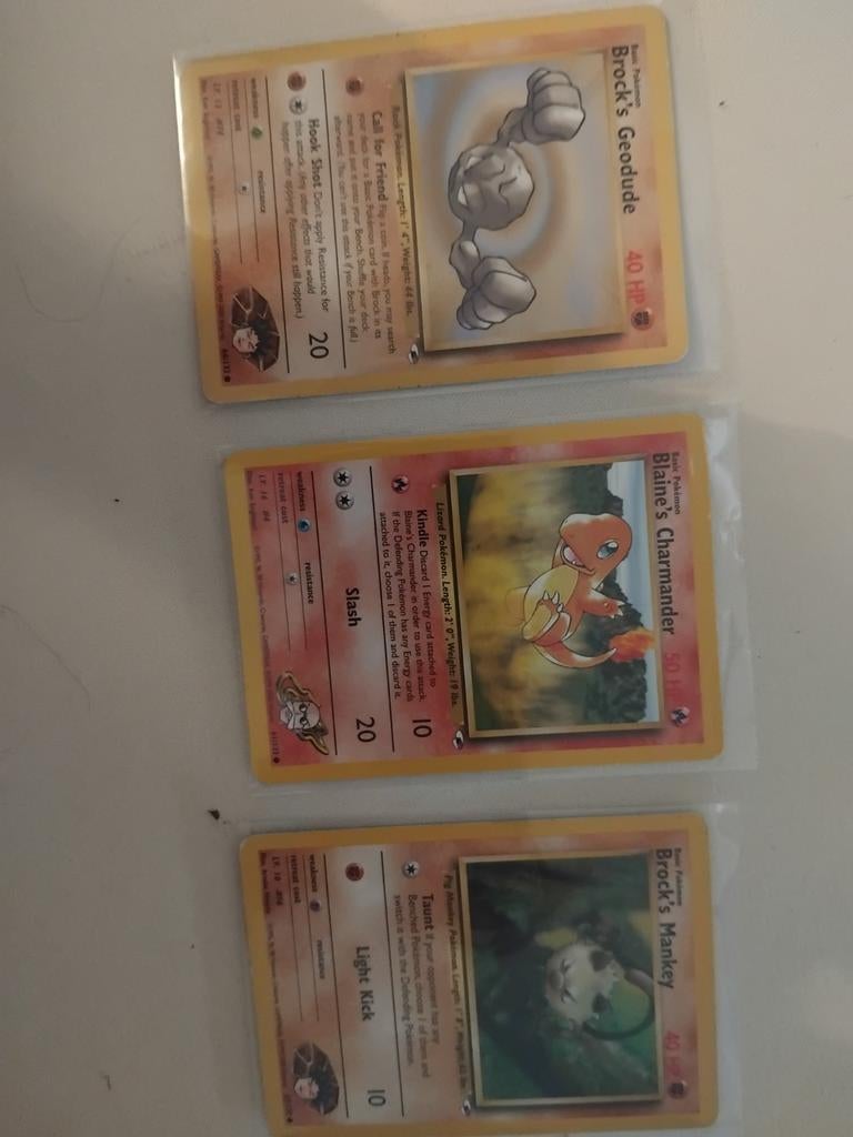 Pokémon Kaarten gym heroes, Ophalen of Verzenden, Gebruikt, Meerdere kaarten