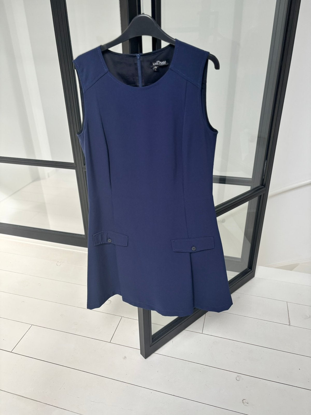 La Dress by Simone mouwloze jurk, maat L, Blauw, Maat 42/44 (L), Ophalen of Verzenden, Zo goed als nieuw