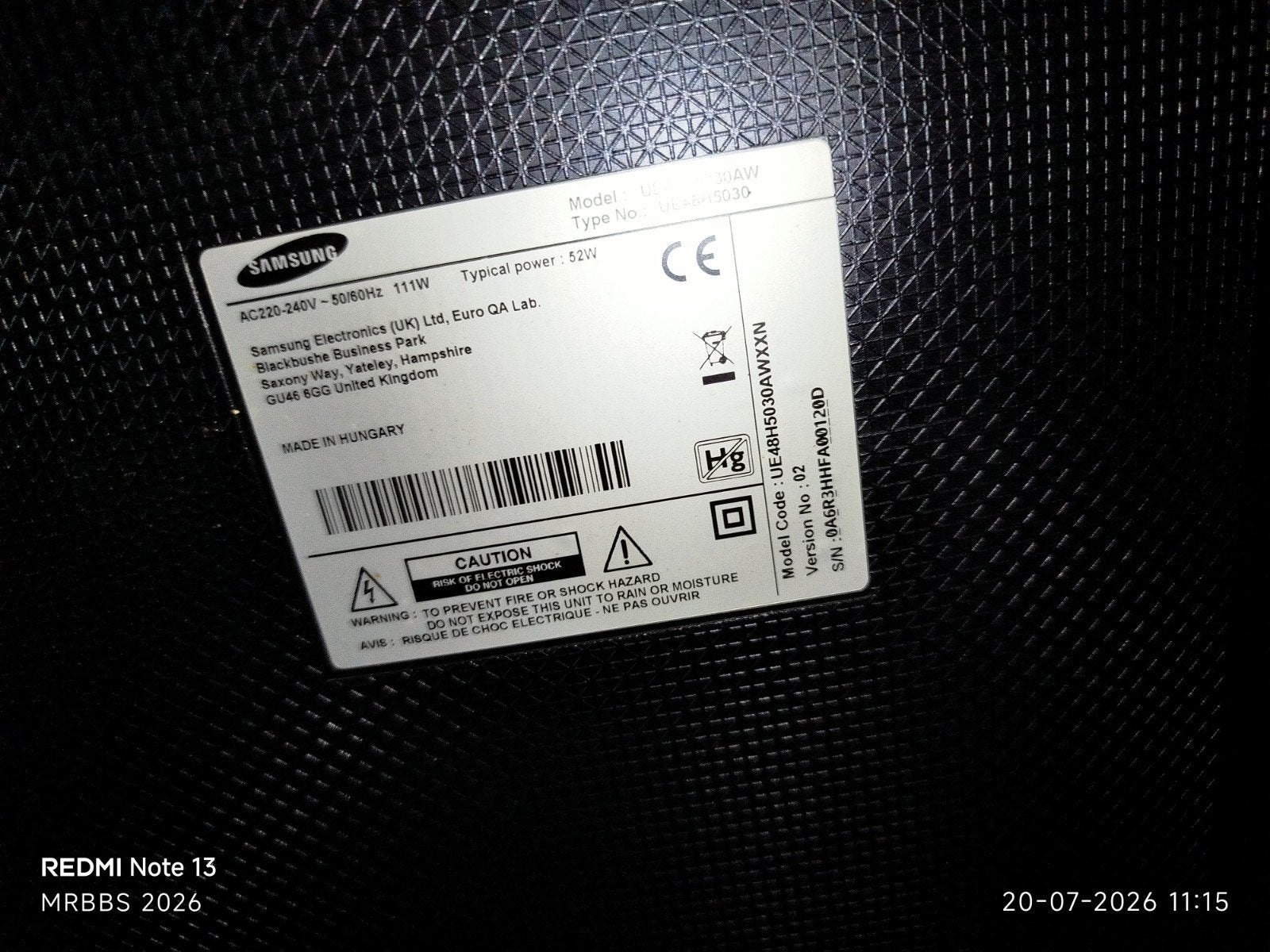 Samsung 50 inch Defect Backlight, Audio, Tv en Foto, Televisies, 100 cm of meer, Samsung, 50 Hz, Ophalen