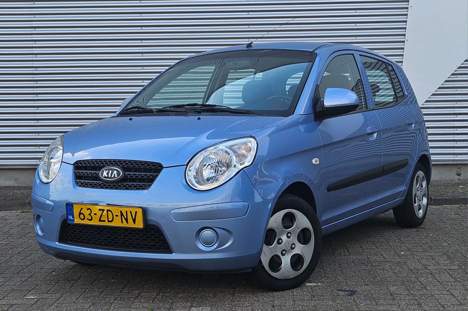 Kia Picanto 1.1 5-Deurs 2008 Blauw - Airco, NAP, Elek Ramen, Stof, 836 kg, Zwart, 4 cilinders