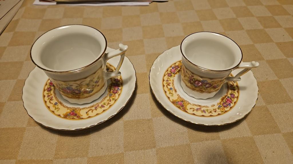 koffie en espresso kopjes met schotels porselein Duits, Nieuw, Ophalen of Verzenden, Overige stijlen, Kop(pen) en/of Schotel(s)