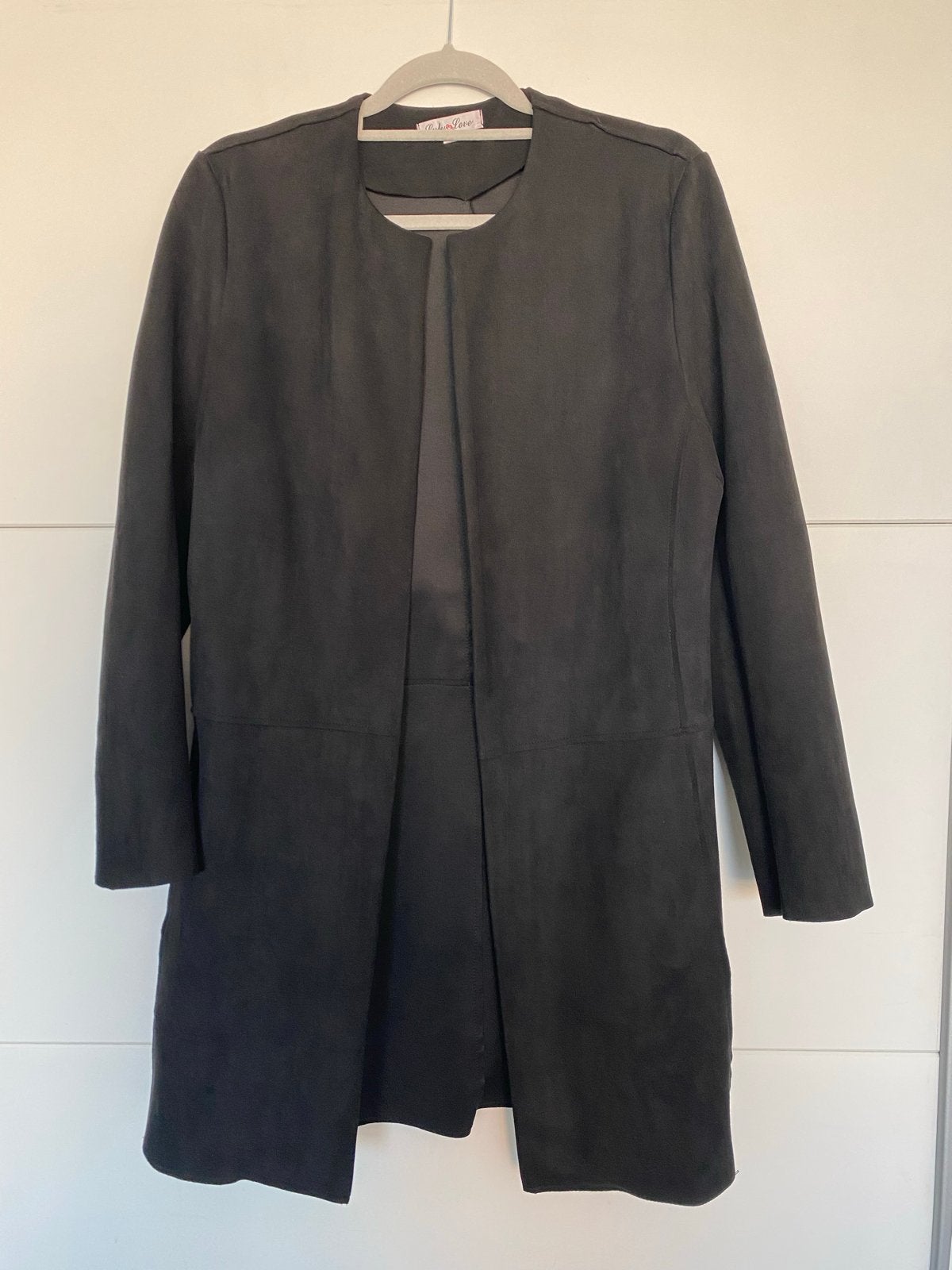 Mooie Zwarte Suèdine Jurk/Tuniek met Colbertje - Maat L (42), Verzenden, Zwart, Maat 42/44 (L), Zo goed als nieuw