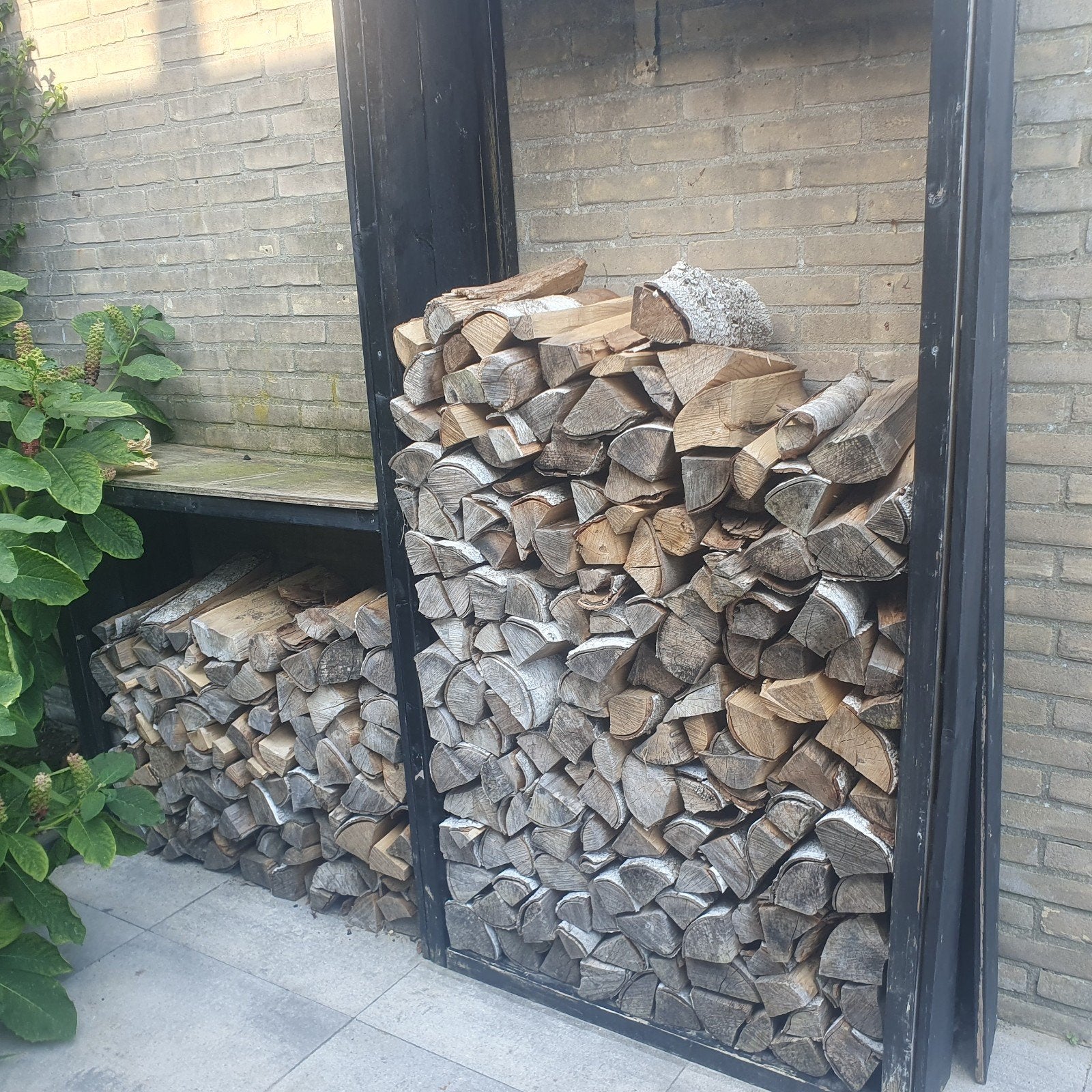Haardhout droog eiken beuken berken, Tuin en Terras, Haardhout, Minder dan 3 m³, Ophalen, Blokken