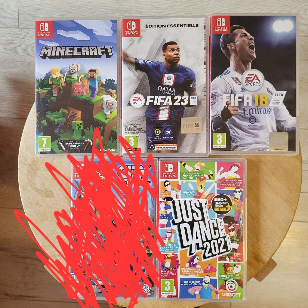 Nintendo Switch games,Fifa 18 & 23, Just Dance '21, Spelcomputers en Games, Games | Nintendo Switch, Overige genres, Ophalen of Verzenden