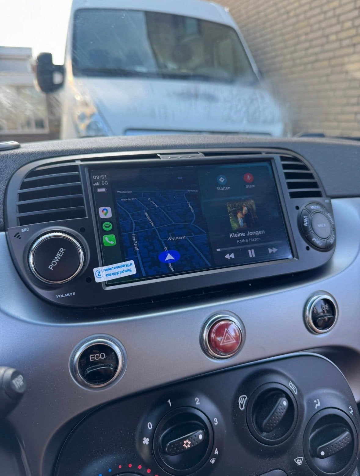 Fiat 500 carplay 2007 t/m 2015 + MONTAGE!, Ophalen of Verzenden, Nieuw