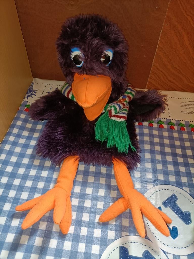 Raai de Kraai knuffel Malmberg 45 cm gemeten met poten, Ophalen of Verzenden, Zo goed als nieuw