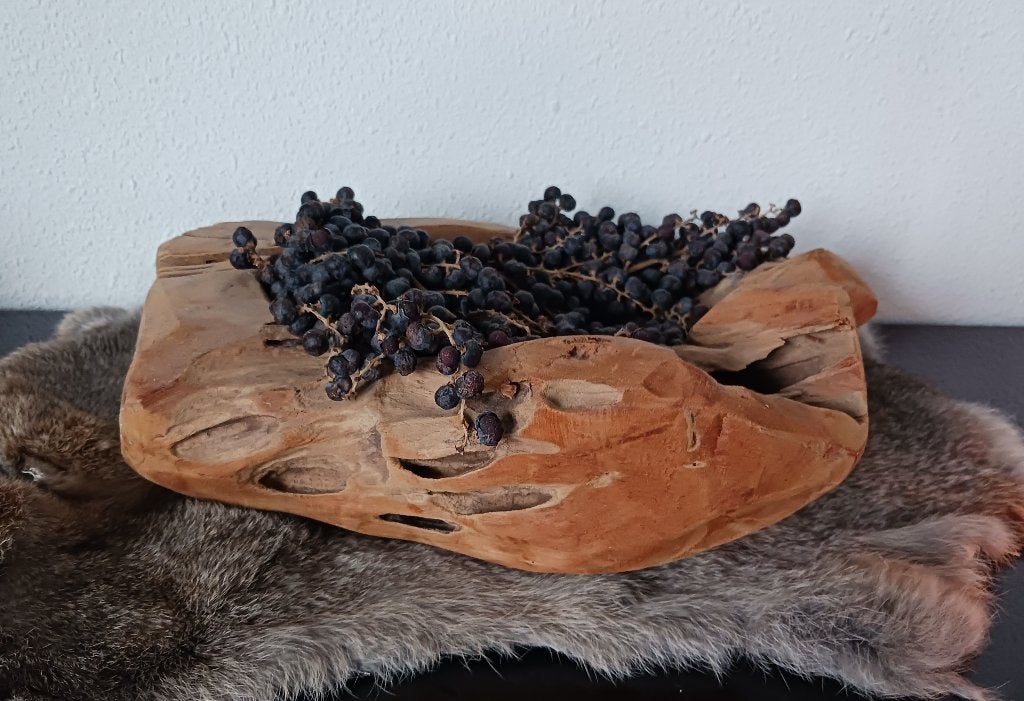 Teak houten schaal, Ophalen, Rond, Hout