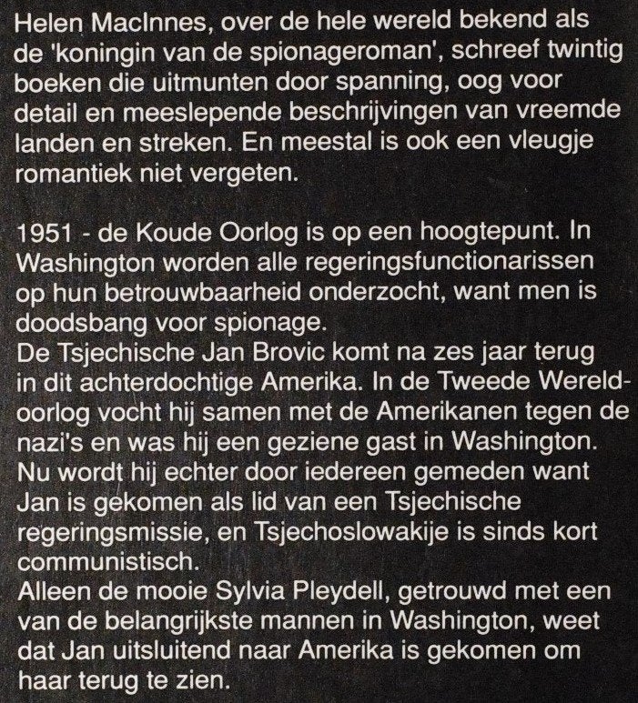 Dreiging uit Praag - Helen MacInnes - Boek jaren 90, Boeken, Verzenden, Zo goed als nieuw, Helen MacInnes