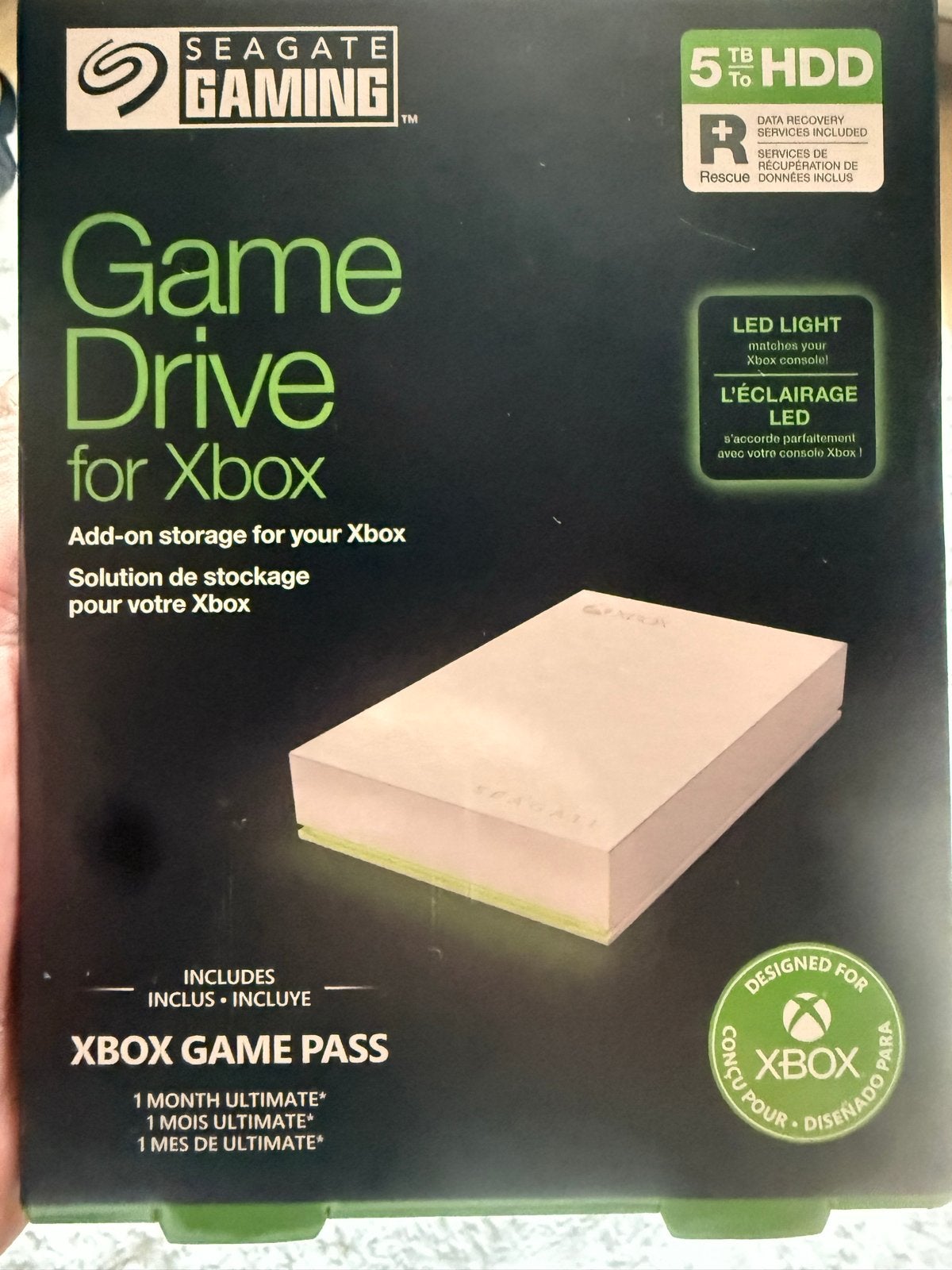 Seagate Game Drive 5TB voor Xbox - Externe Opslag, Ophalen of Verzenden, Nieuw, Geheugenkaart, Xbox One