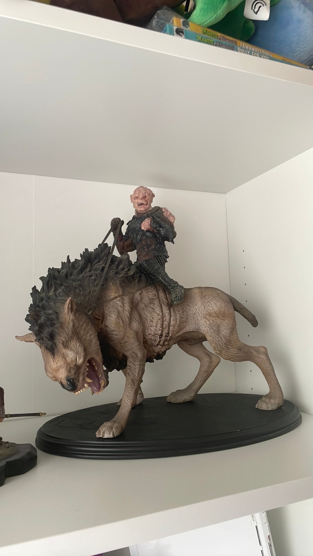 Sideshow Weta Lord of the rings Gothmog on Warg statue, Ophalen, Zo goed als nieuw, Beeldje of Buste