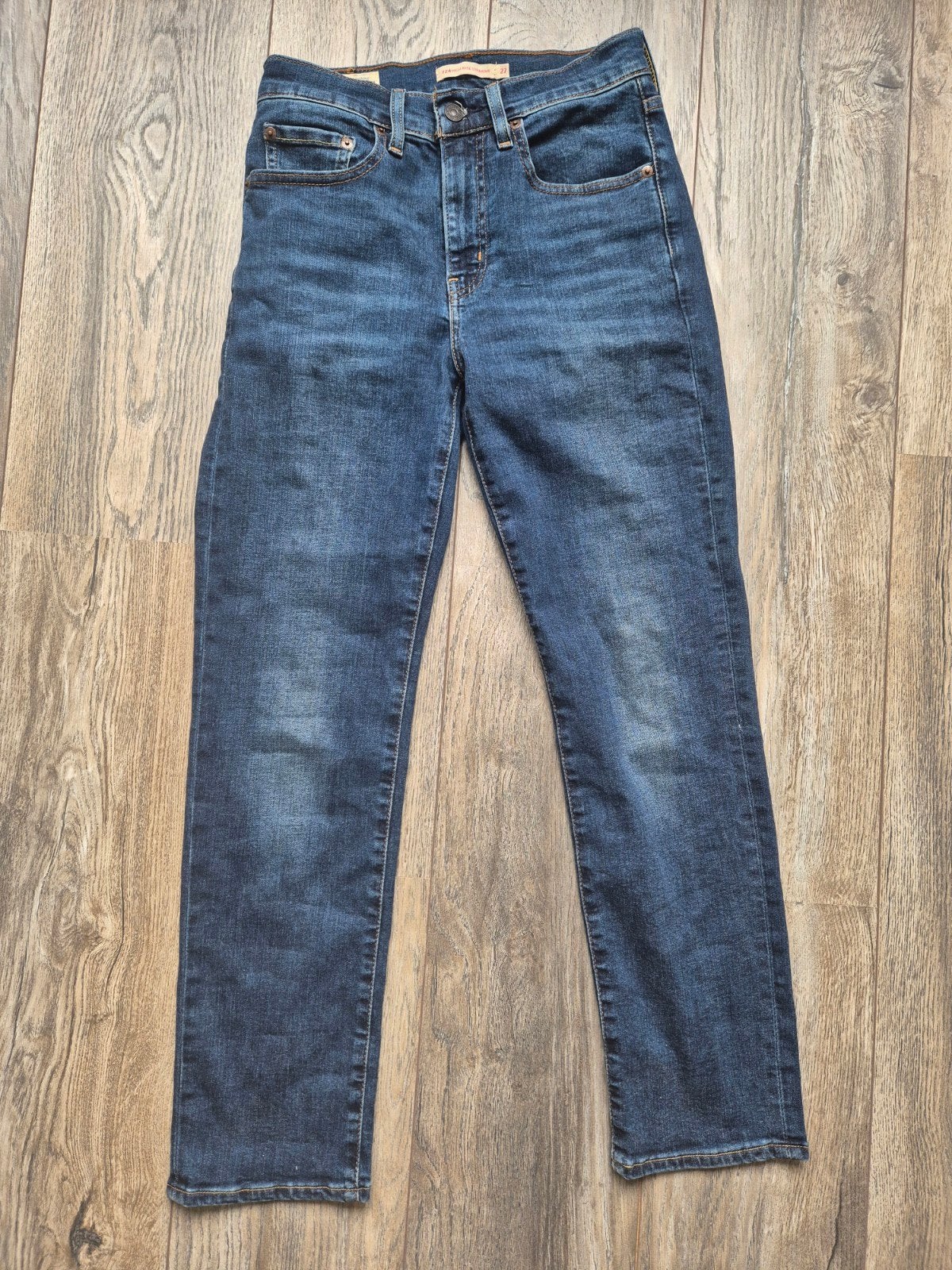Levi's 724 High Rise Straight Jeans - W27, Blauw, Ophalen of Verzenden, Zo goed als nieuw, W27 (confectie 34) of kleiner