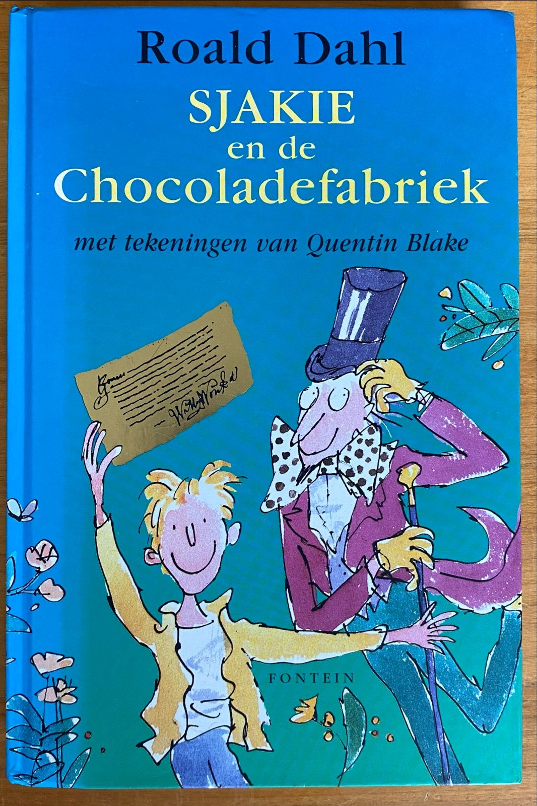 Sjakie en de Chocoladefabriek - Roald Dahl (Hardcover), Ophalen, Zo goed als nieuw, Fictie algemeen