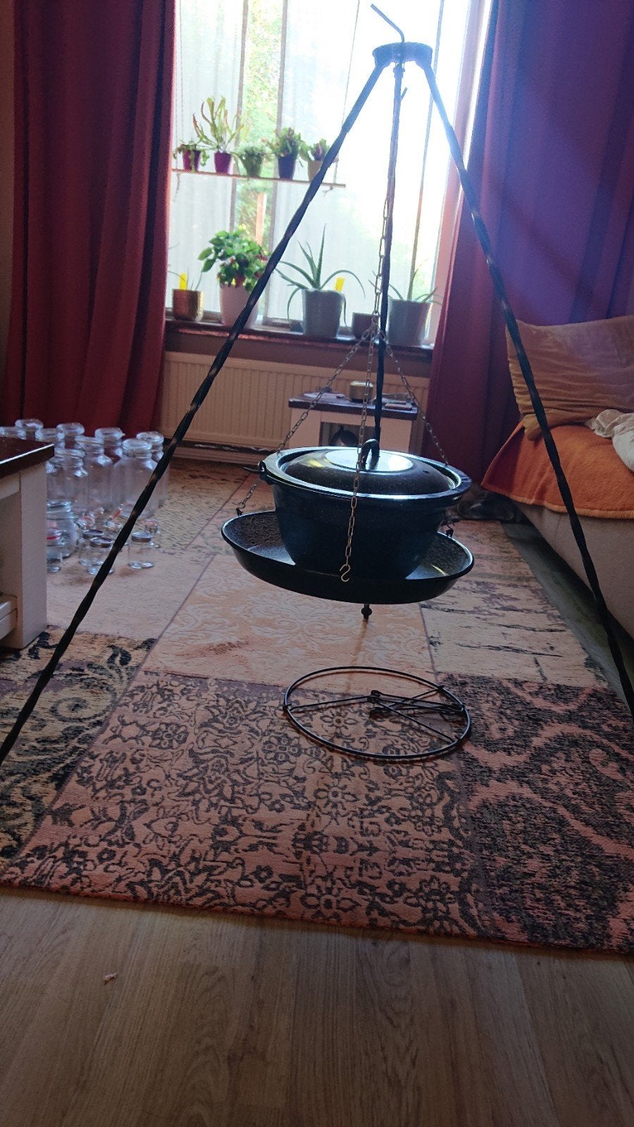 Tragar grote Hongaarse emaile ketel voor buiten koken - Zo g, Ophalen, Geschikt voor barbecue, Zo goed als nieuw, Kookpan
