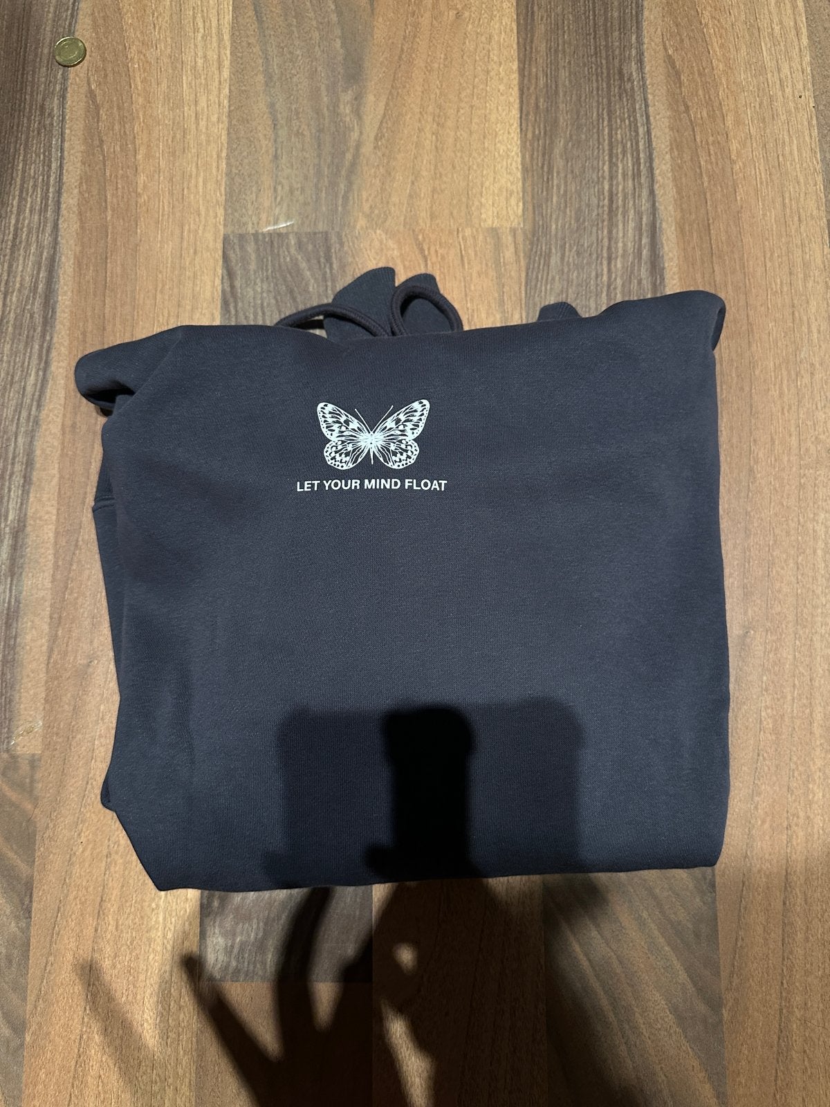 FB Sister Hoodie Zwart met Vlinderprint - Maat L, Ophalen of Verzenden, Zo goed als nieuw, Maat 42/44 (L), Zwart