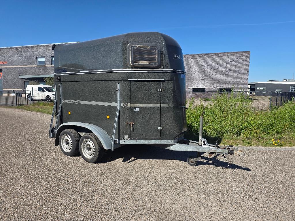 Mooie 2 paards Vol Polyester Bockmann **Aluminium vloer**, Ophalen, Zo goed als nieuw, Polyester, 2-paards trailer
