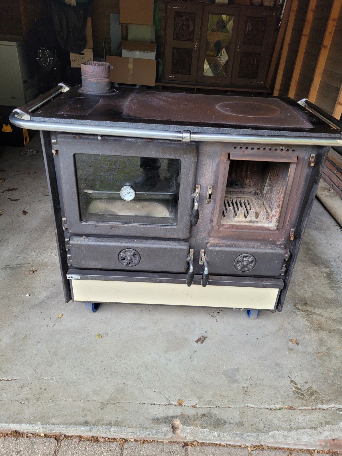Hout gestookt fornuis, Huis en Inrichting, Kachels, Ophalen, Hout, Houtkachel