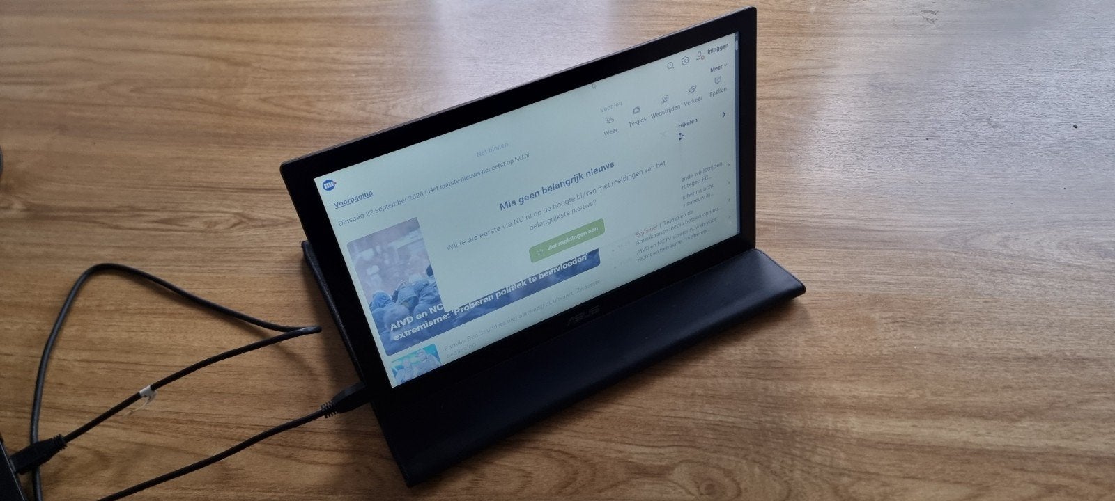 ASUS MB165B Draagbare Monitor - 15.6" WXGA USB 3.2, Computers en Software, Ophalen, HD, Asus, TN