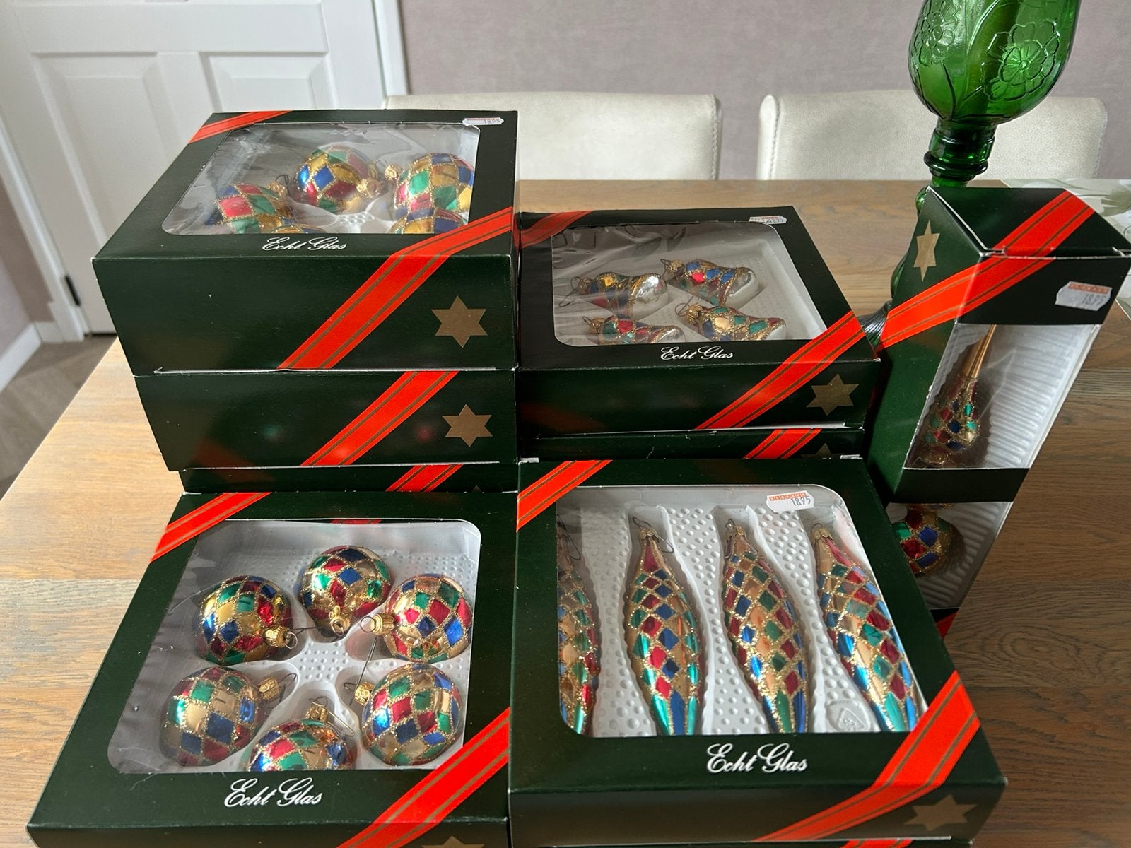 Gekleurde kerstballen van glas jaren 80(Blokker), Ophalen of Verzenden, Gebruikt