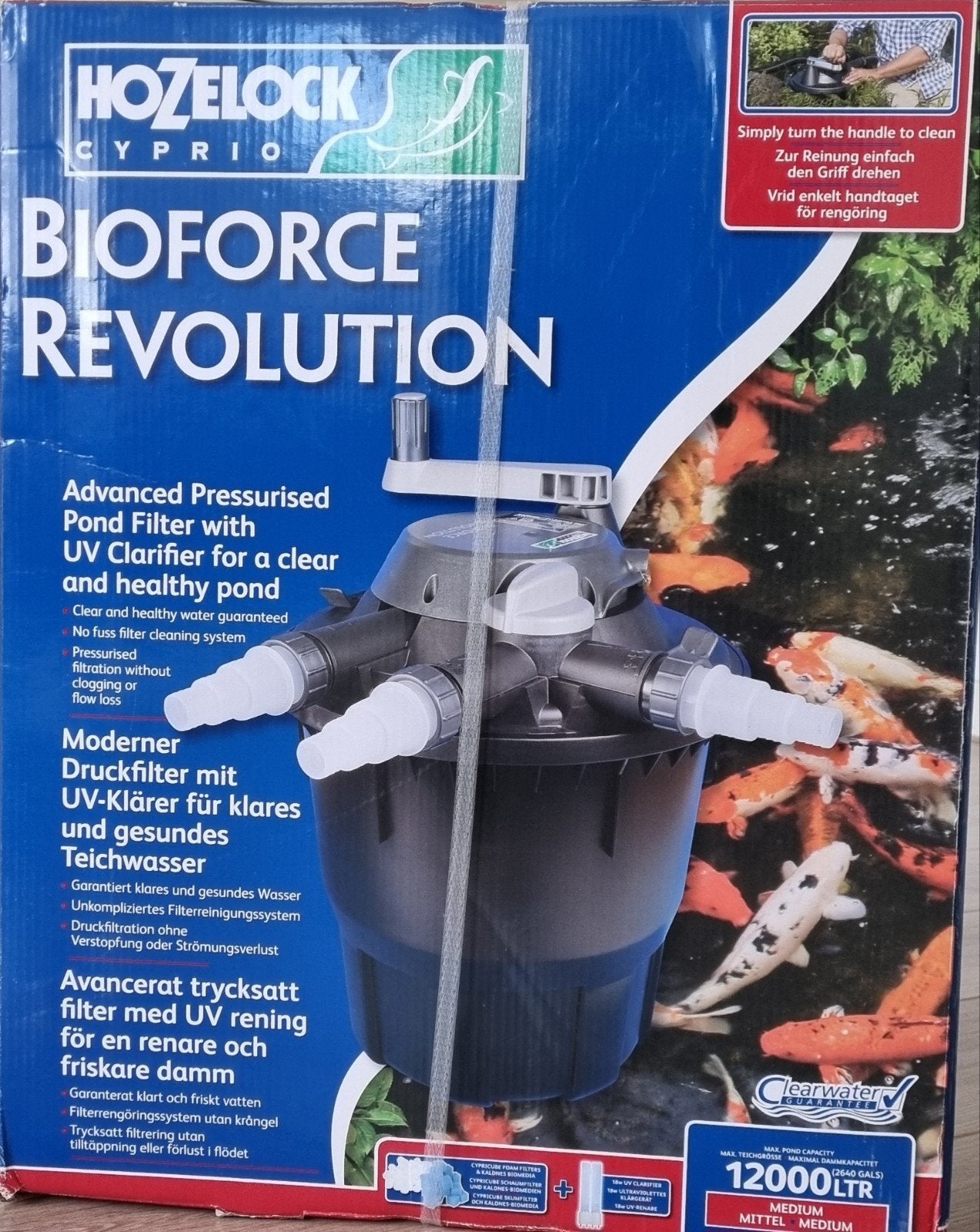 Nieuwe Hozelock bioforce Revolution 12000 met 18 watt UVC., Ophalen of Verzenden, Nieuw, Vijverfilter