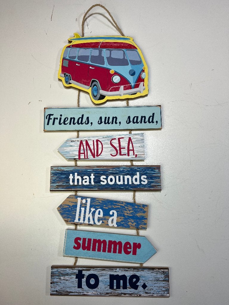 Nieuw tekst/wand bord Retro bus Rood, Met afbeelding, 30 cm, Nieuw, Ophalen of Verzenden