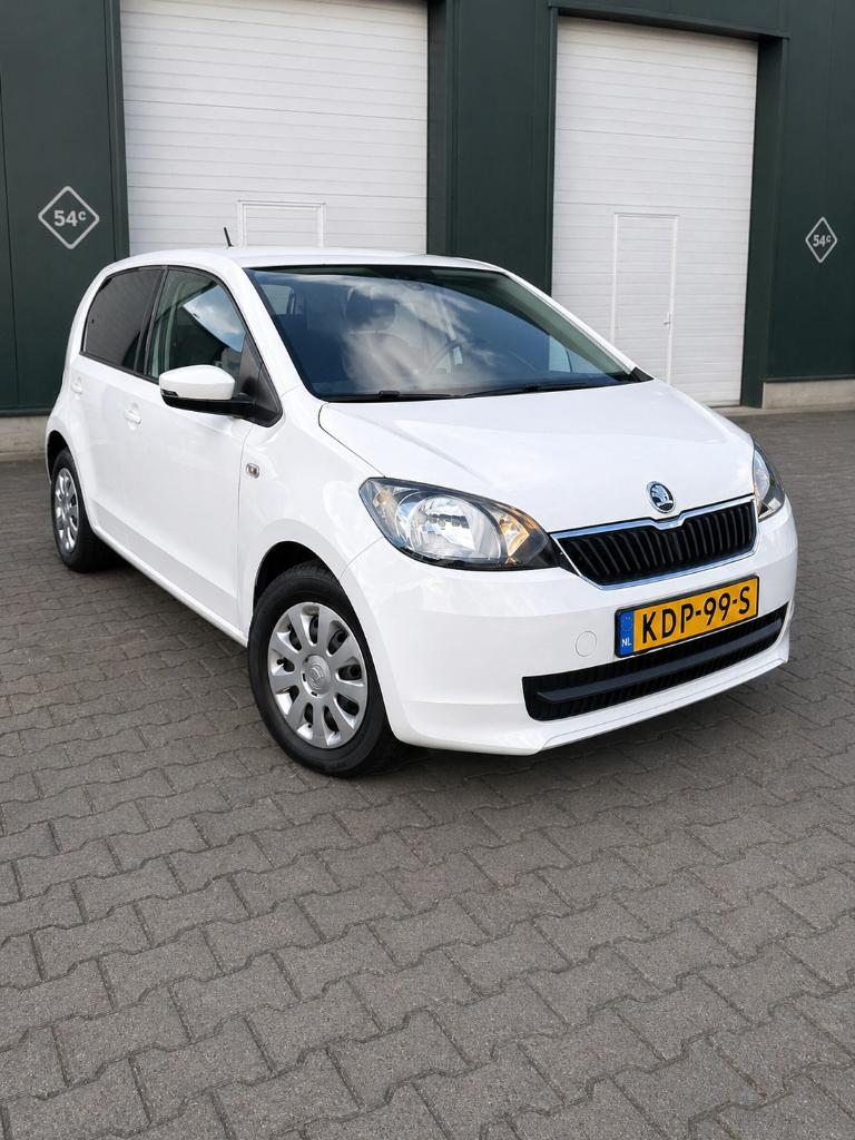 Škoda Citigo 1.0 Greentech Ambition 75PK, Auto's, Euro 5, Stof, 74 pk, Zwart