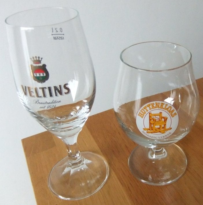 Speciaalbier Glazen - Huttenkloas & Veltins., Ophalen of Verzenden, Zo goed als nieuw, Bierglas