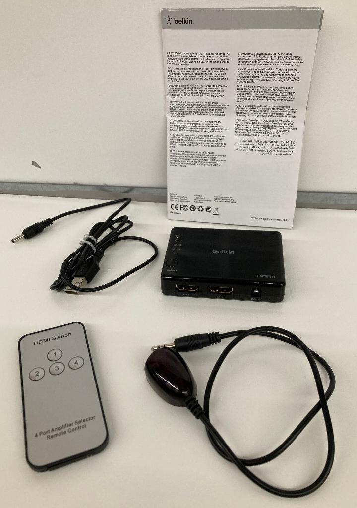 Belkin Universele HDMI switch |F3Y045bf,max.4x poorten/zwart, Ophalen of Verzenden, Zo goed als nieuw