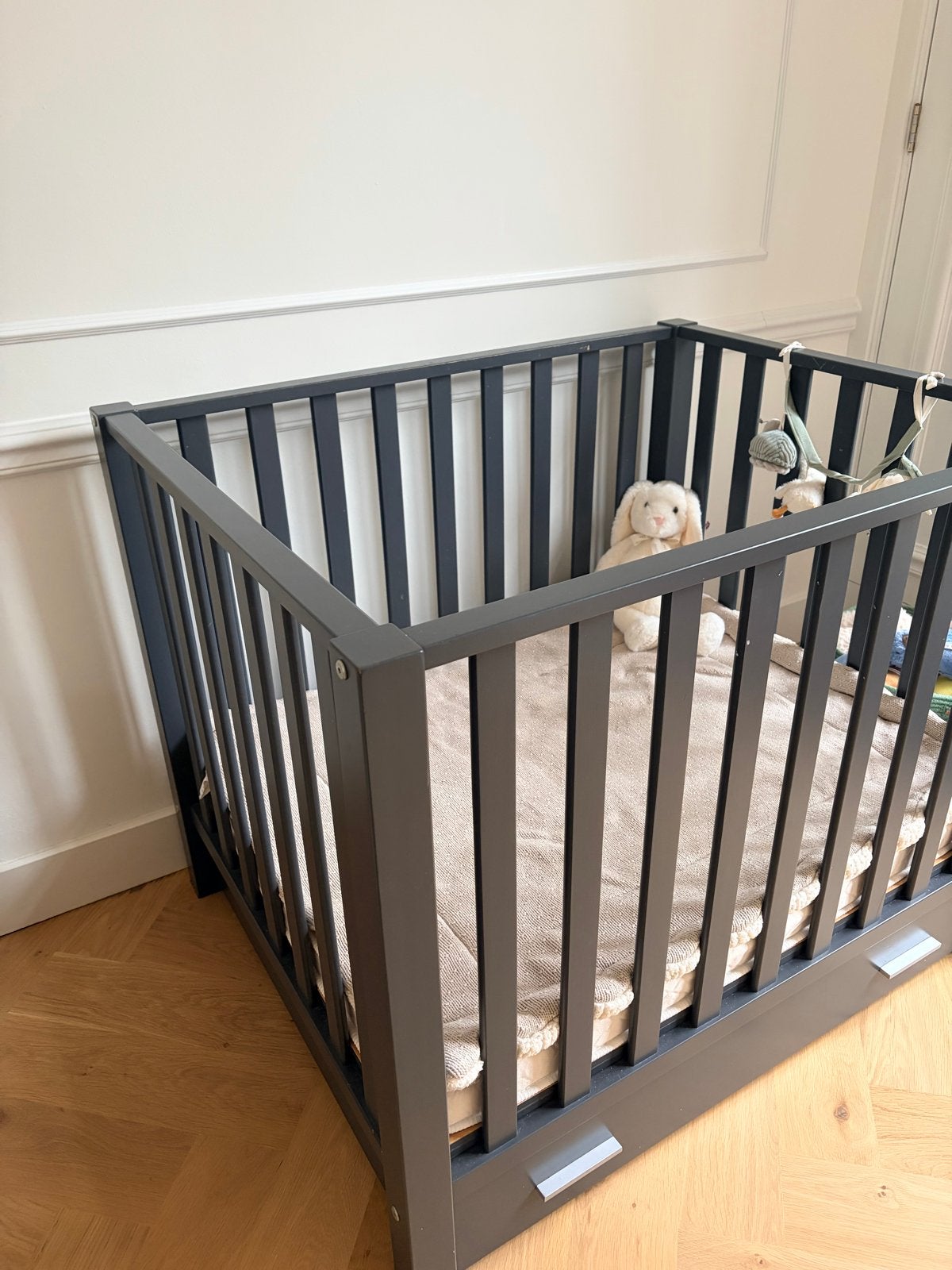 Bopita Box Brent Antraciet met Lade, Kinderen en Baby's, Ophalen, Zo goed als nieuw, Vierkant, Lade