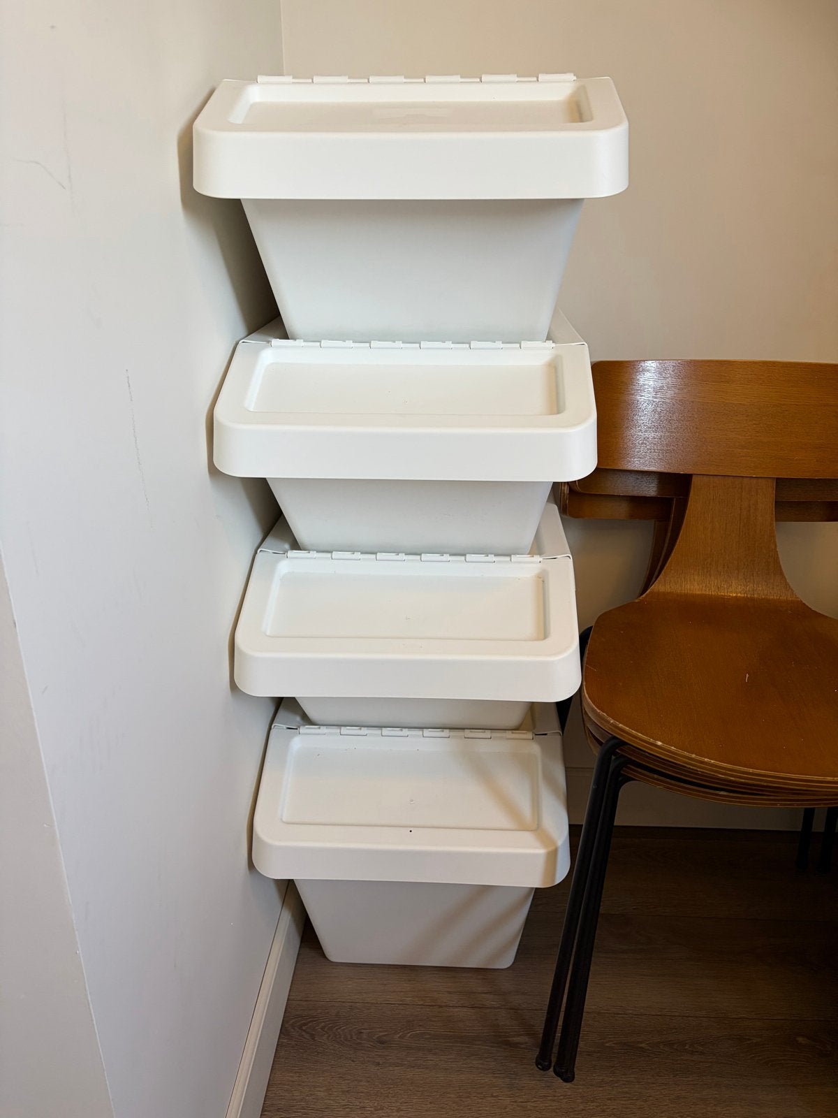 IKEA Sortera  set - 1x 60L, 3x 37L, 40 liter of meer, Ophalen, Zo goed als nieuw, Kunststof