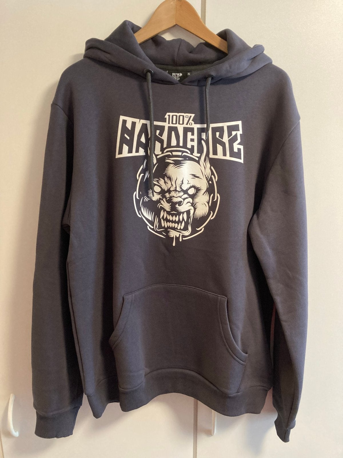 Hardcore hoodie grijs XL - 100% Hardcore, Verzenden, Nieuw