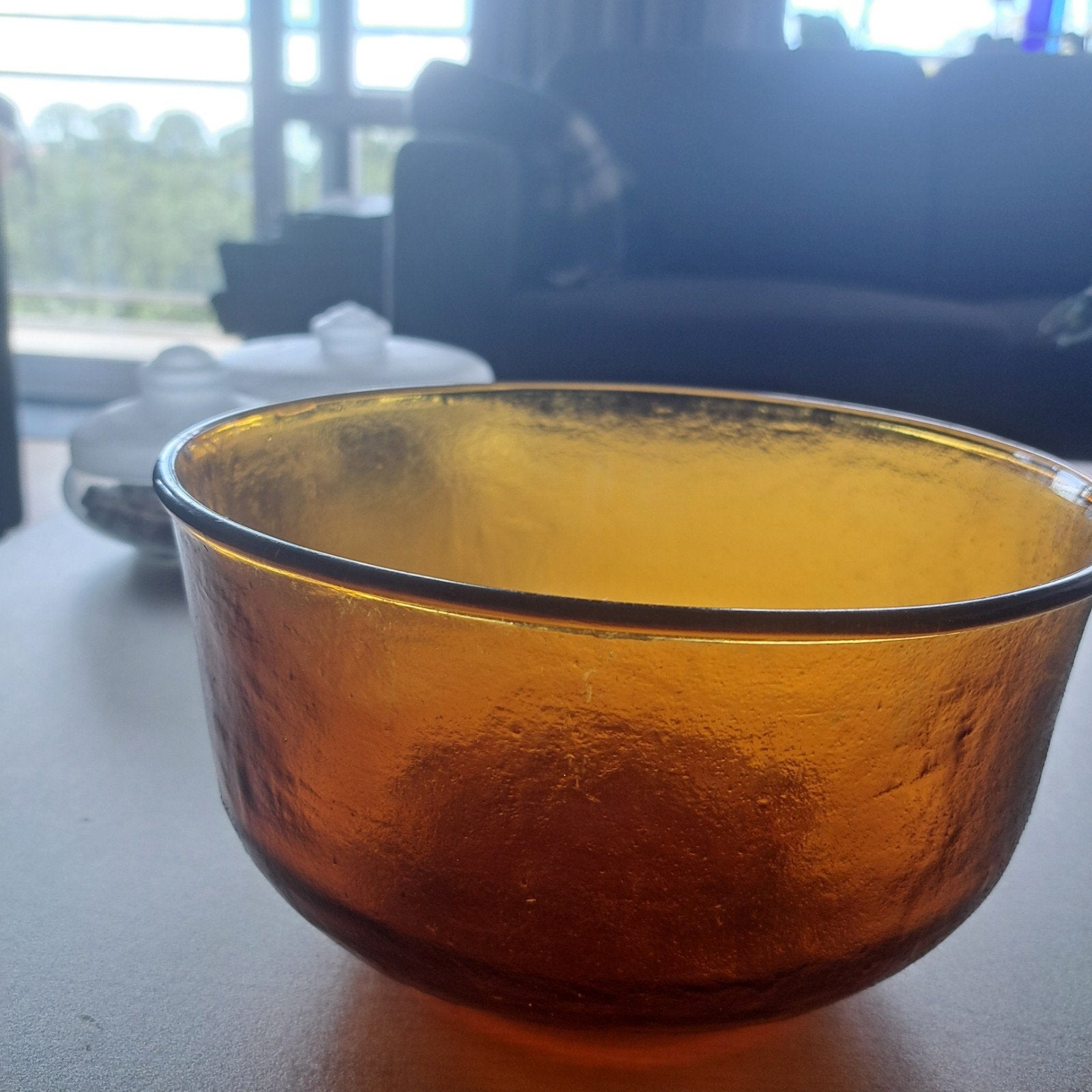 Vintage Acropol sierra amber schaal, Ophalen
