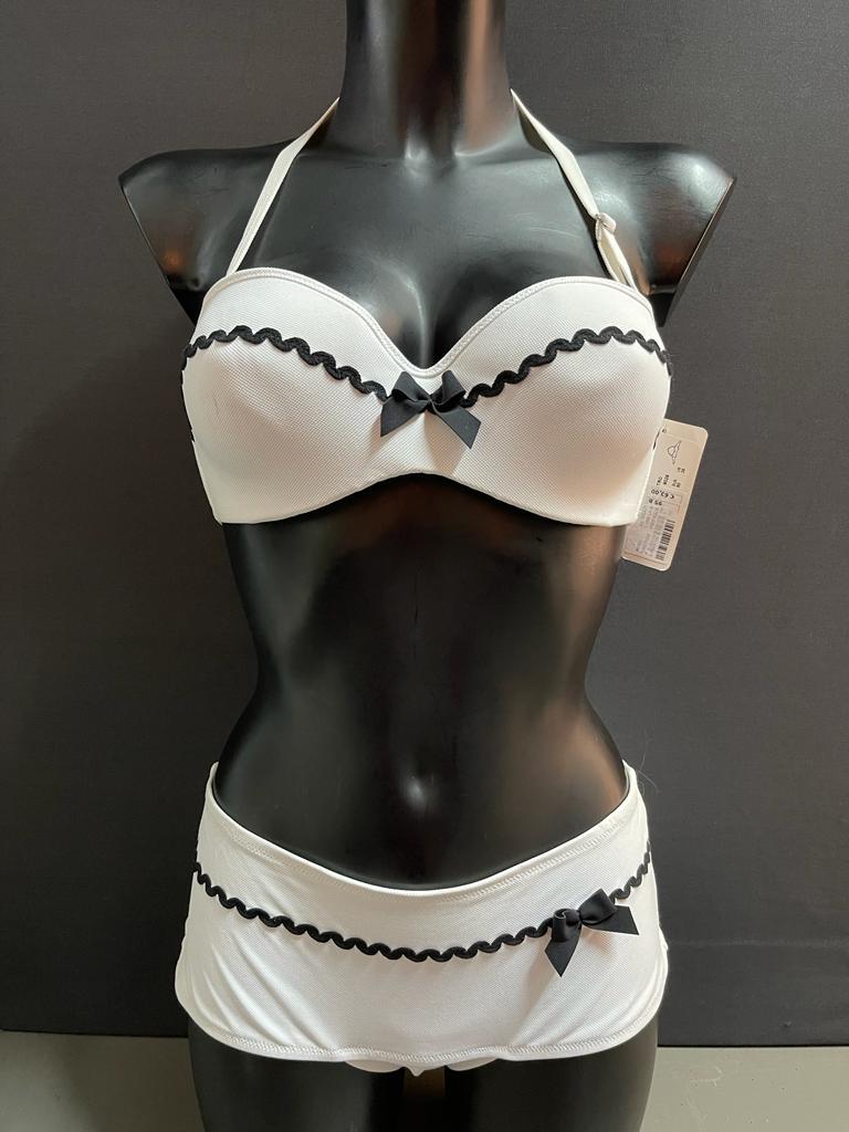 Antigel halter bikini maat 80b slip 40, Kleding | Dames, Badmode en Zwemkleding, Verzenden, Nieuw, Wit, Bikini