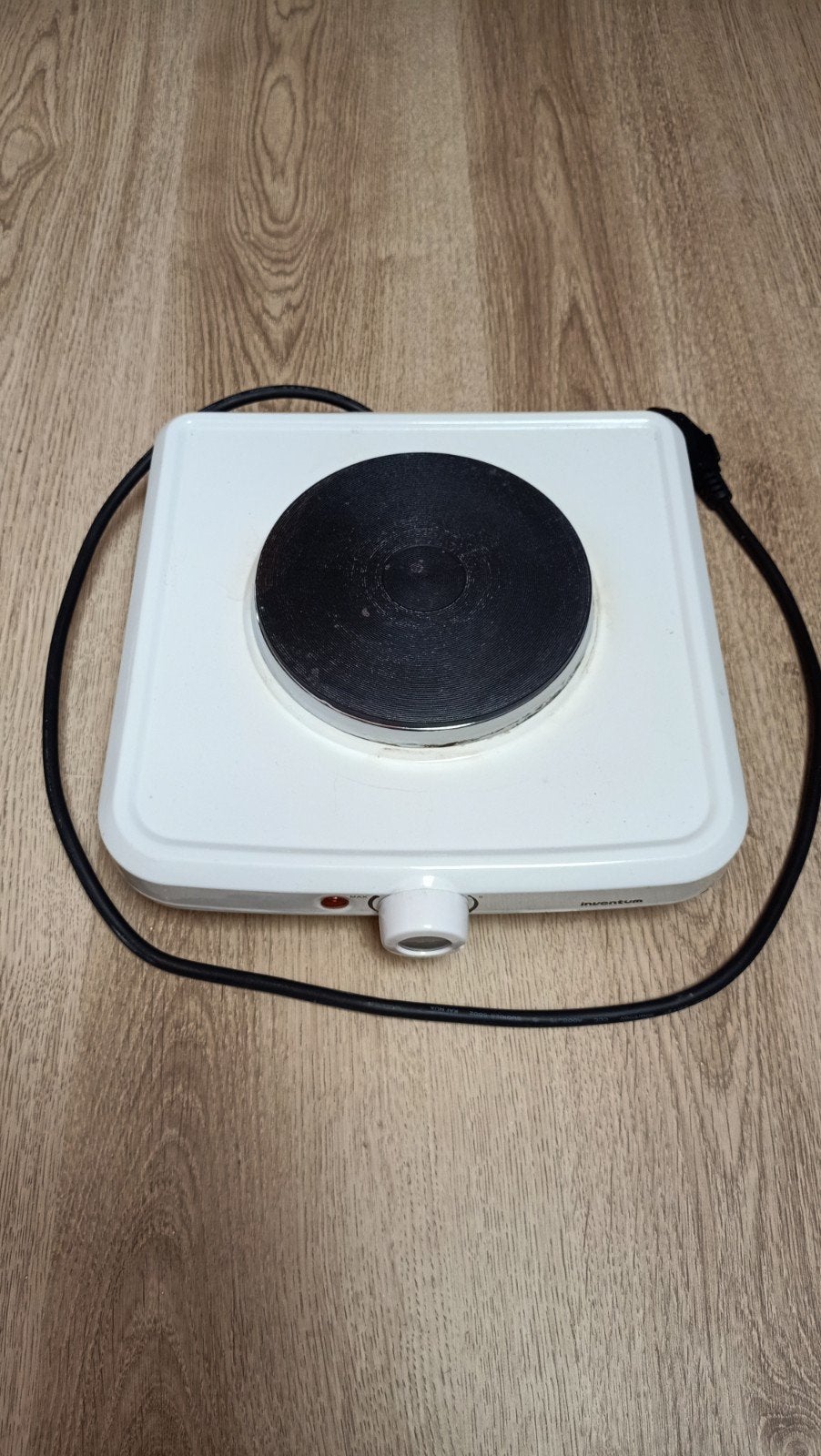Inventum TL032N Elektrische Kookplaat - 1000W, Gebruikt, 3 kookzones of minder, Ophalen of Verzenden, Vrijstaand