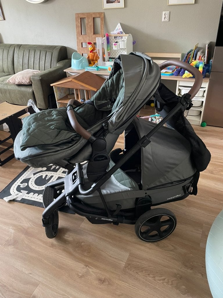 Easywalker Harvey Premium 3 Duo Kinderwagen groen, Gebruikt, Duowagen, Ophalen, Kinderwagen