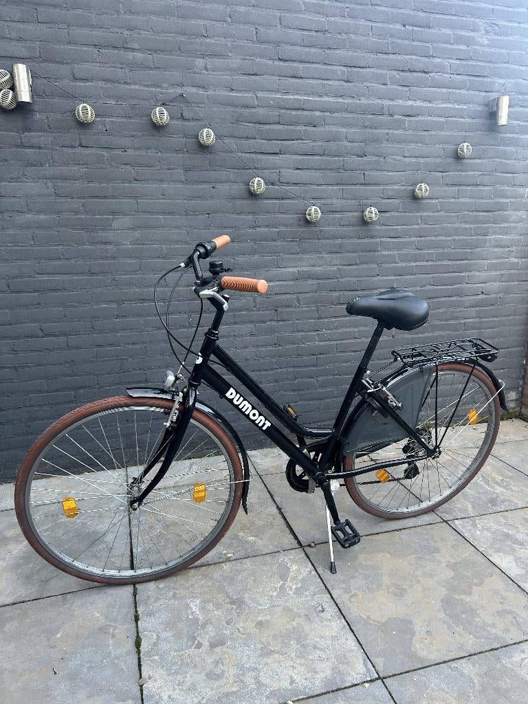 Dumont stadsfiets zwart, Gebruikt, 47 tot 50 cm, Versnellingen, Ophalen