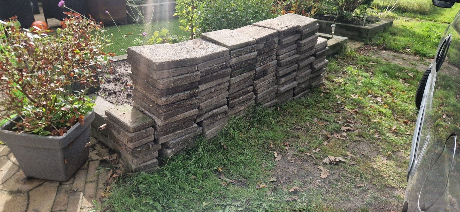 gratis 30 30 tegels, Tuin en Terras, Ophalen of Verzenden