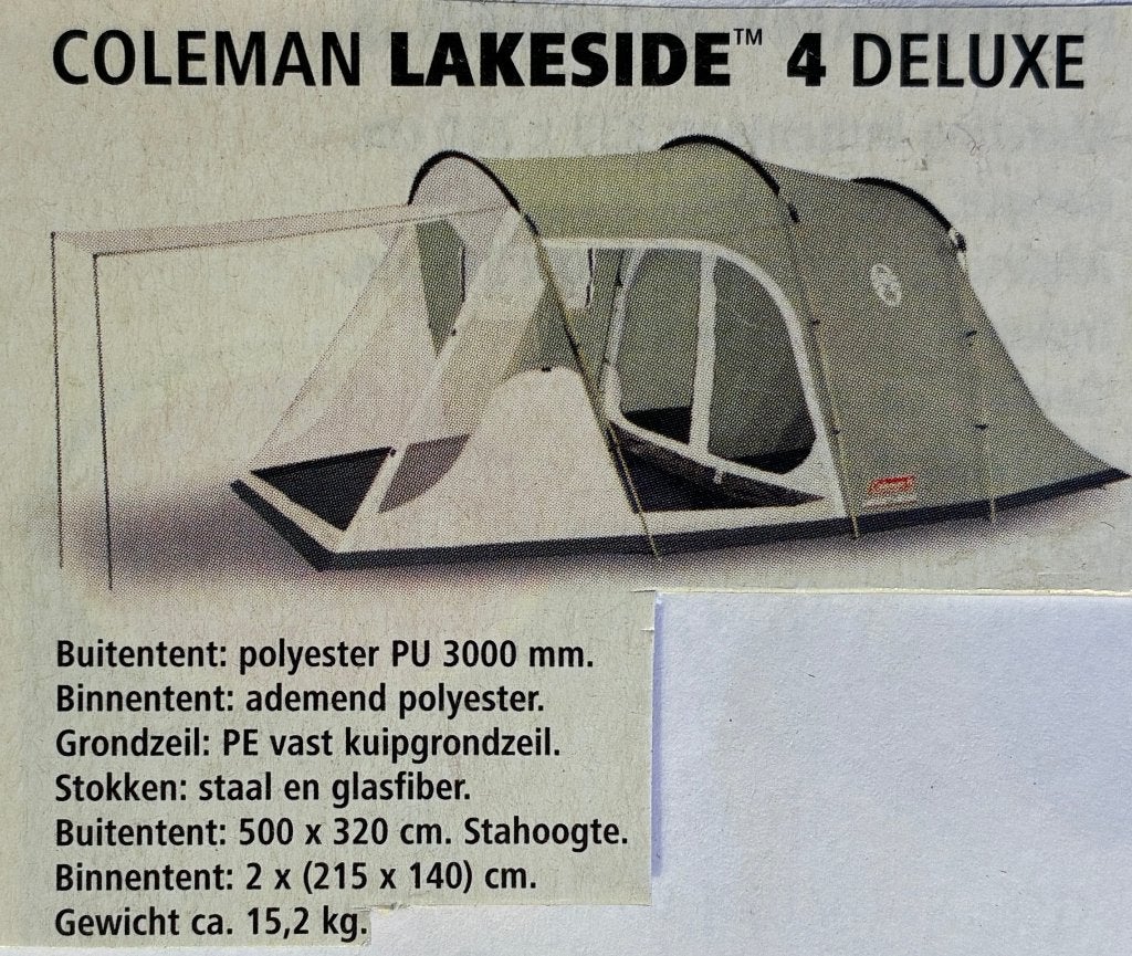 Ruime kampeer tent, Caravans en Kamperen, Ophalen, Zo goed als nieuw, Tot en met 4