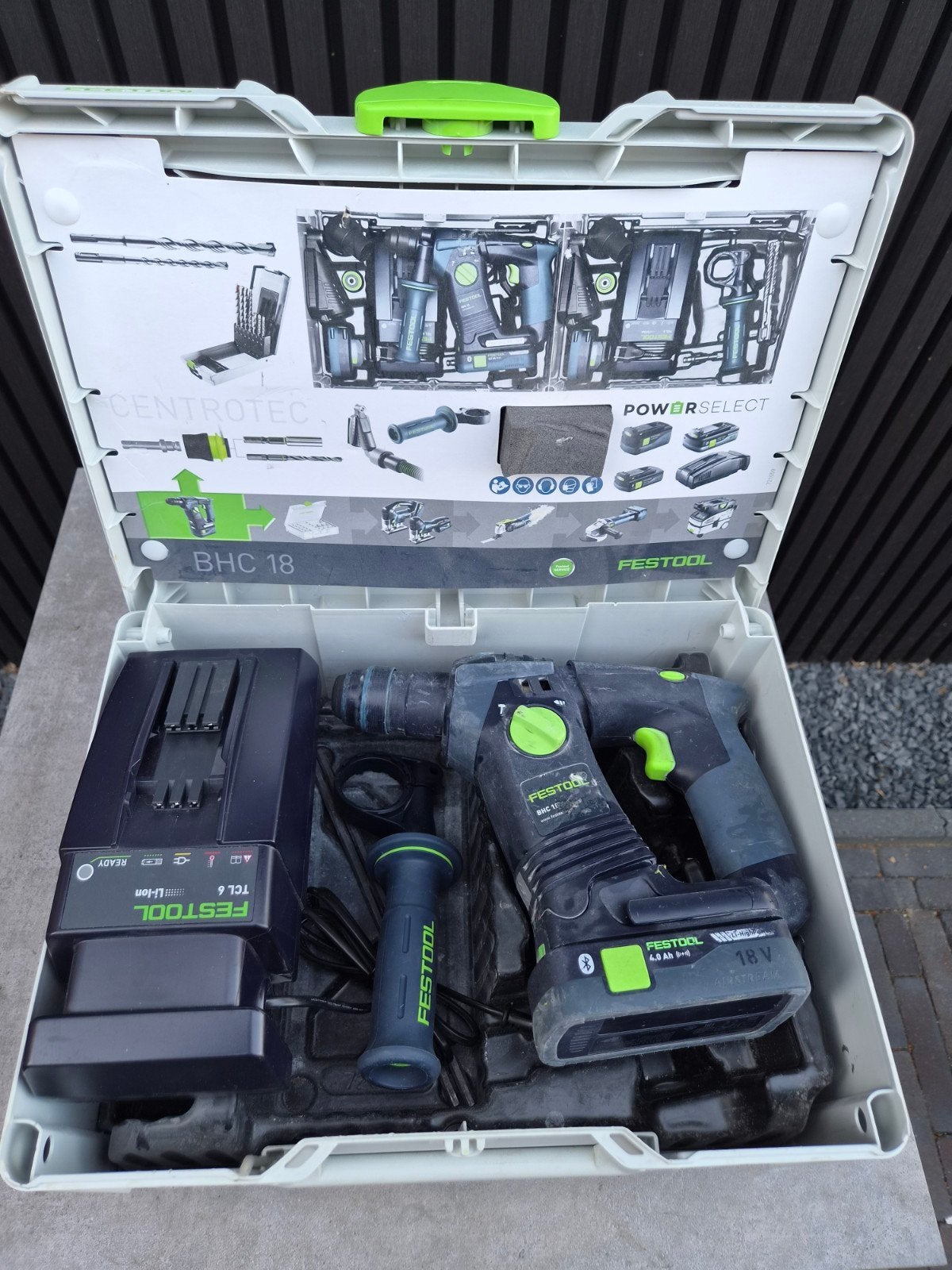 Festool BHC 18 Accu Boorhamer met Accu en Lader in systainer, Gebruikt, Boor- en/of Breekhamer, Ophalen of Verzenden, Minder dan 400 watt